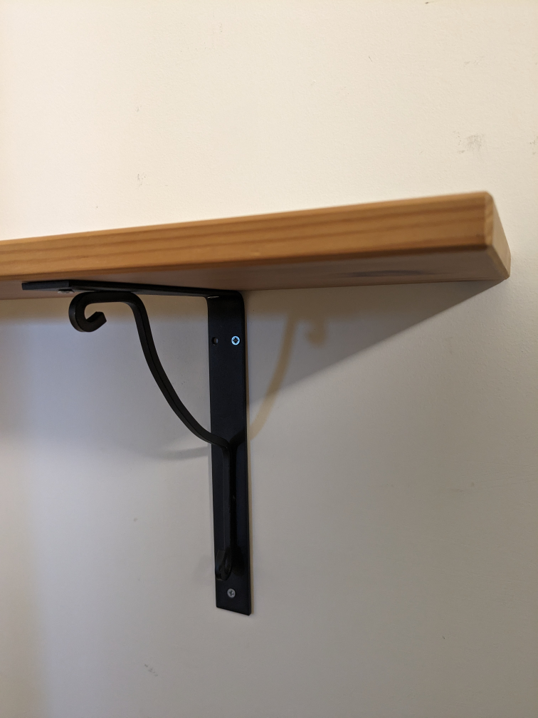floating shelves, wood & metal - photo 2