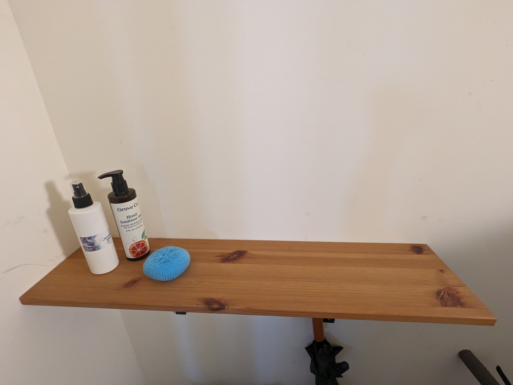 floating shelves, wood & metal - photo 3