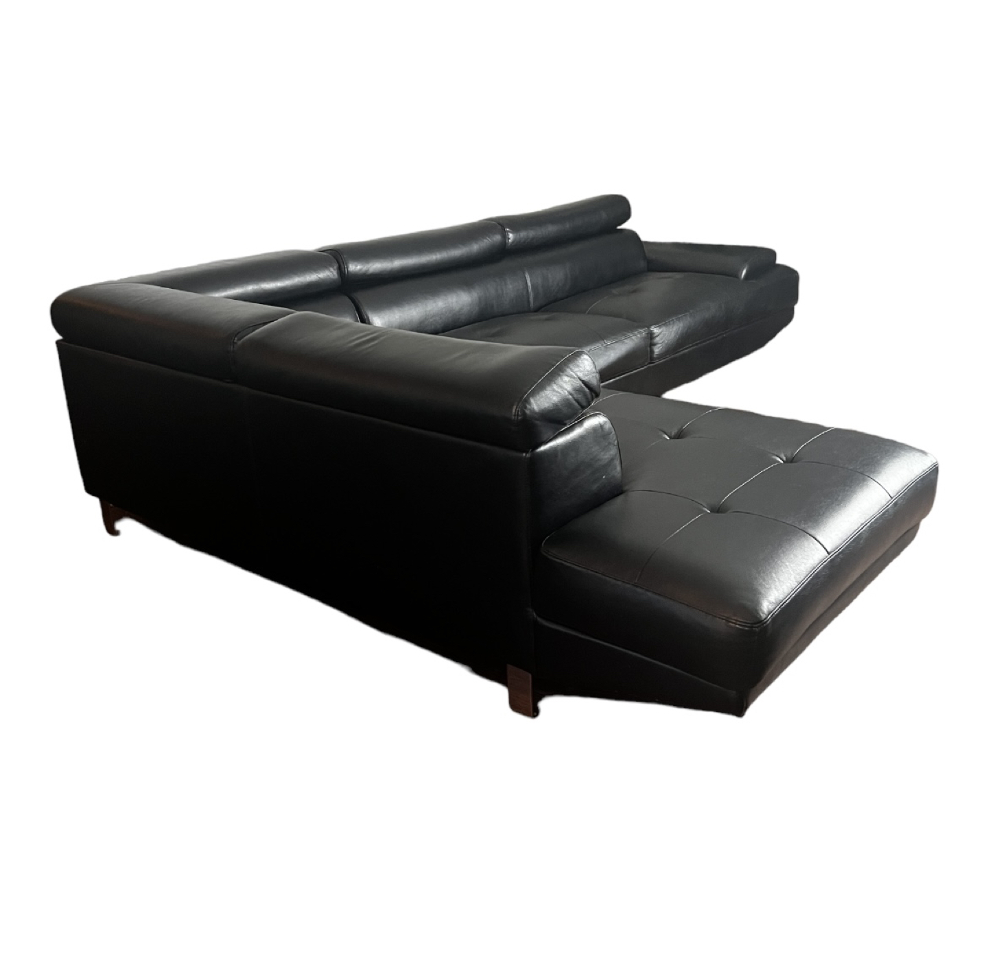 Faux Leather Sectional Sofa #freecycle - photo 2