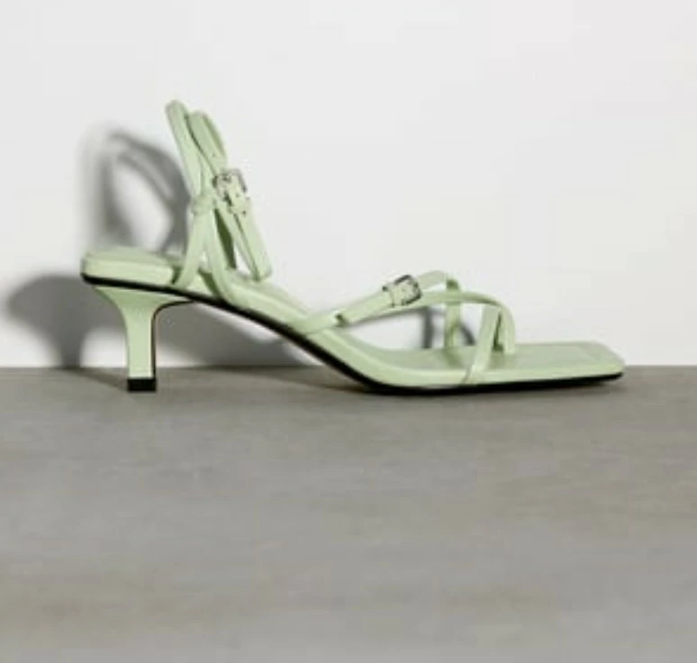 Strappy Heeled Leather Sandals