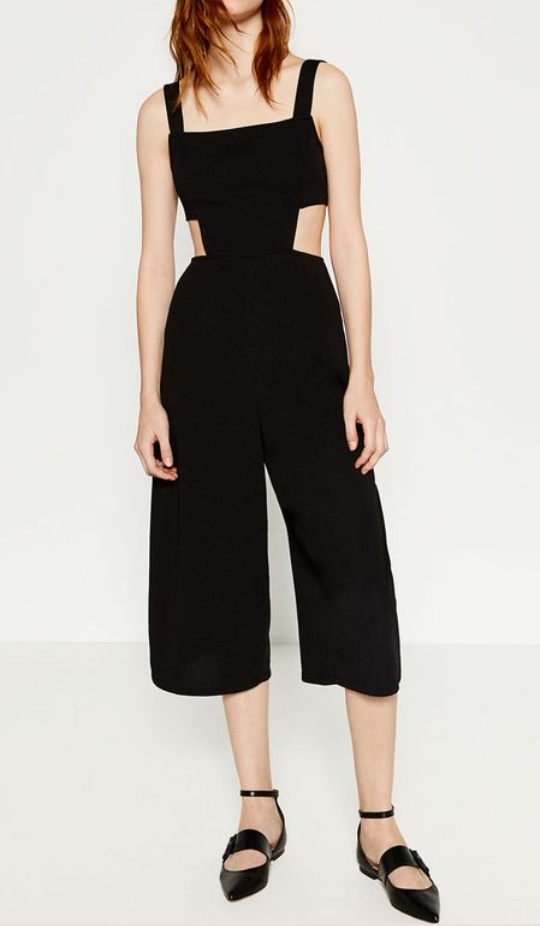 Brand New ZARA Culottes Jumpsuit With Cutouts image indicator(2)