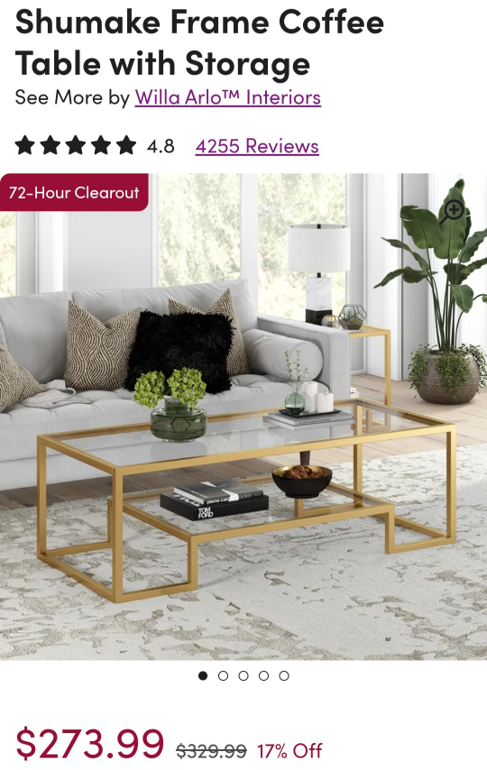 Willo Arlo Glass Coffee Table - photo 3
