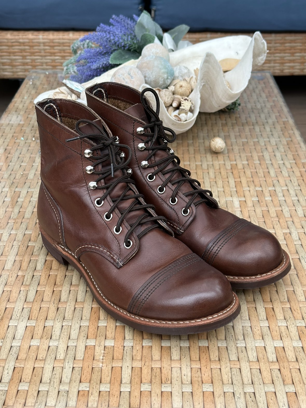 RED WING MEN'S IRON RANGER 8111 IN AMBER HARNESS US8 thumbnail