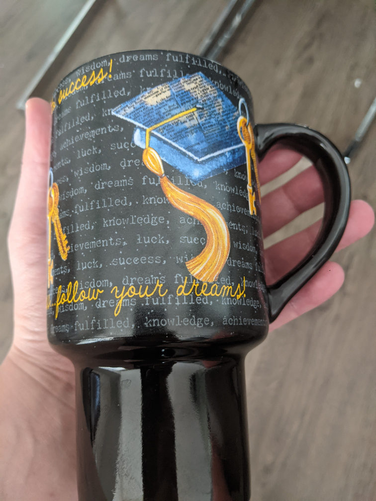 Ceramic Graduation Thermos with handle #freecycle thumbnail