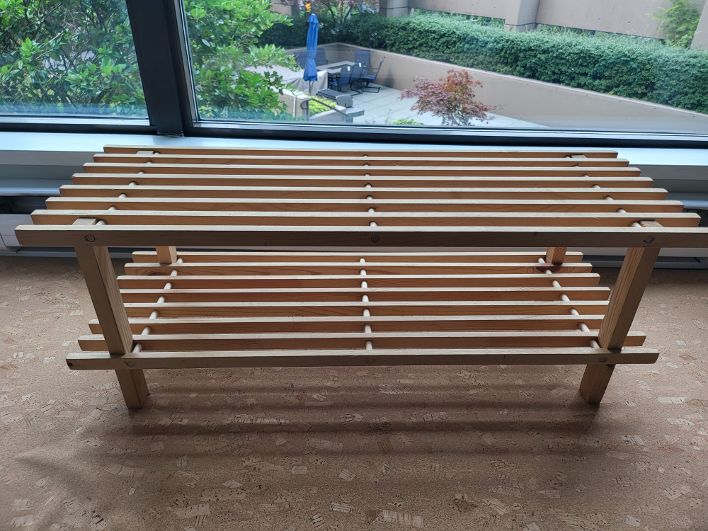 Wooden shoe rack