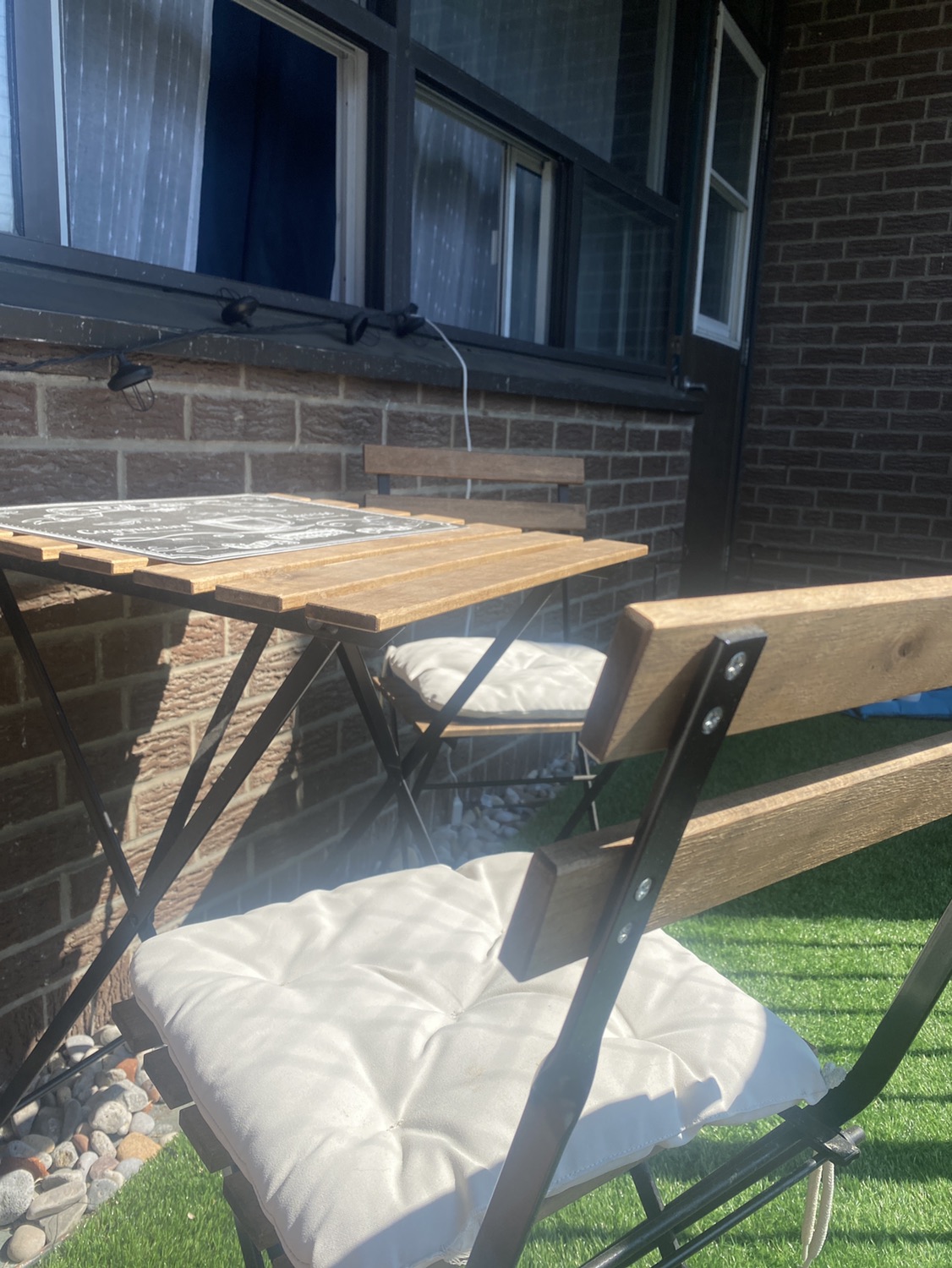 Patio 2 Chairs with table and Cushions - photo 3