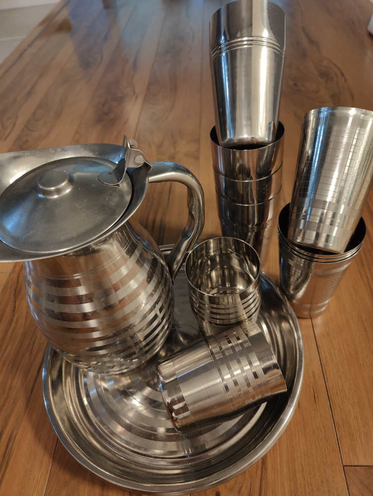 stainless steel dining set from India image indicator(2)