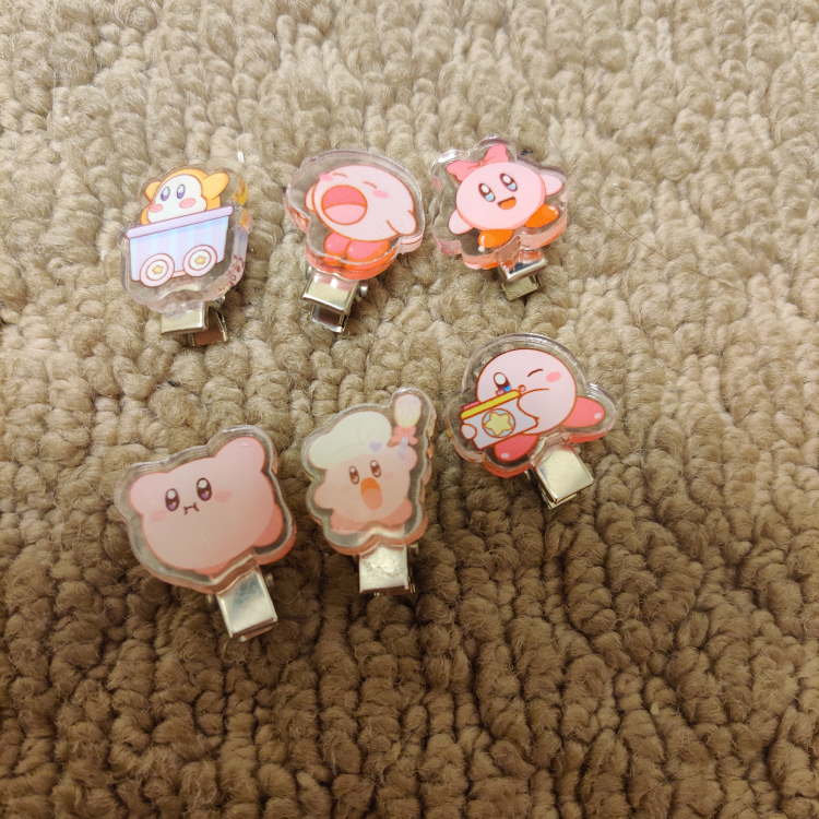 Handmade mini Kirby clips image indicator(3)