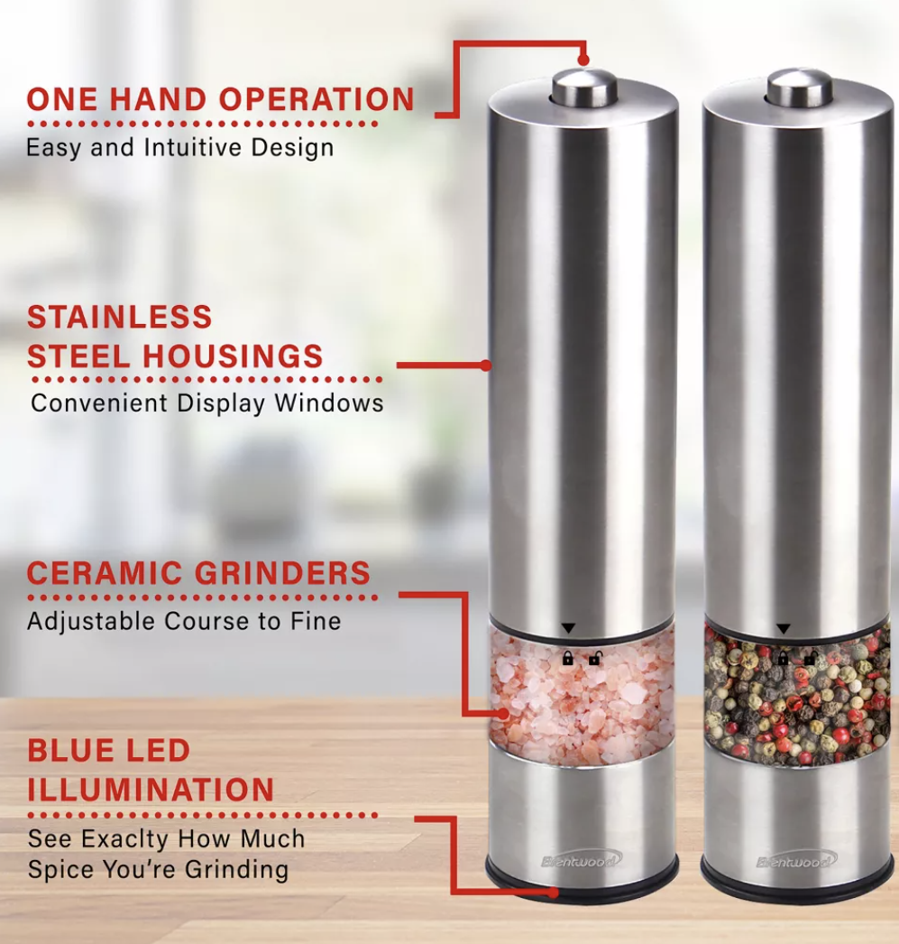 Brentwood Electric Salt & Pepper Mills - photo 4