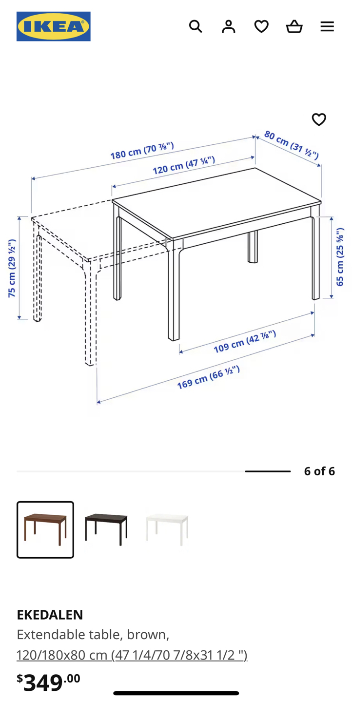 Ekedalen dining table thumbnail