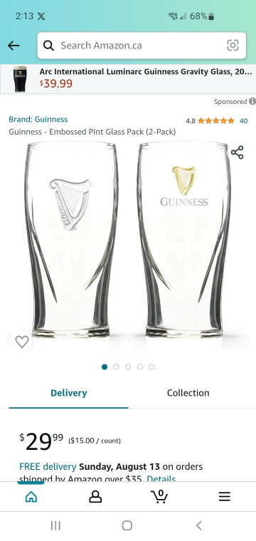 Guinness - Embossed Pint Glass Pack (2-Pack) thumbnail