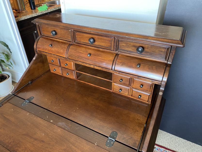 Secretary Writing Desk with Removable Hutch image indicator(2)