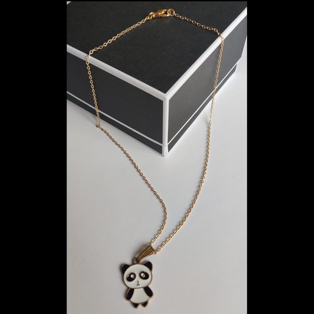 Panda pendant gold chain image indicator(2)