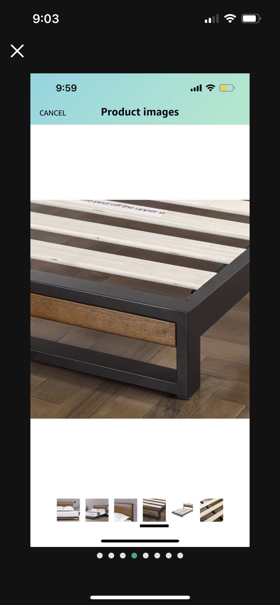 Zinus Queen Bed Frame + Mattress - photo 4