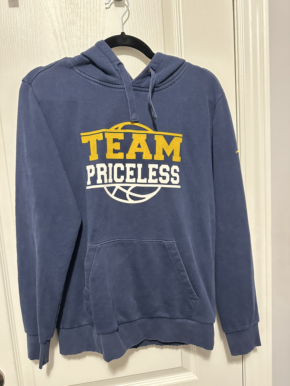 team priceless blue and yellow hoodie