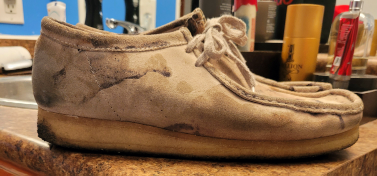 sz 10.5 Camaflouge Wallabees Clarks