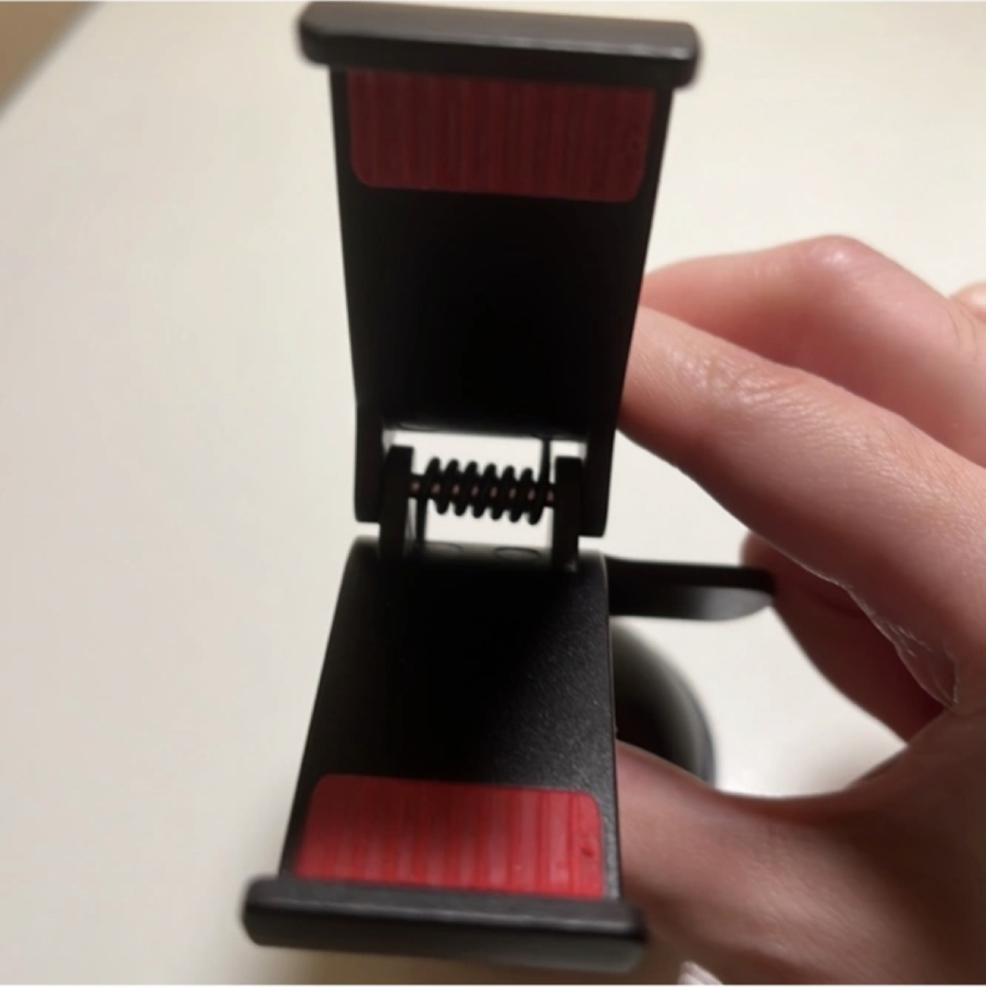 Black Phone Stand Phone Holder Secure Adjustable Clamp image indicator(4)