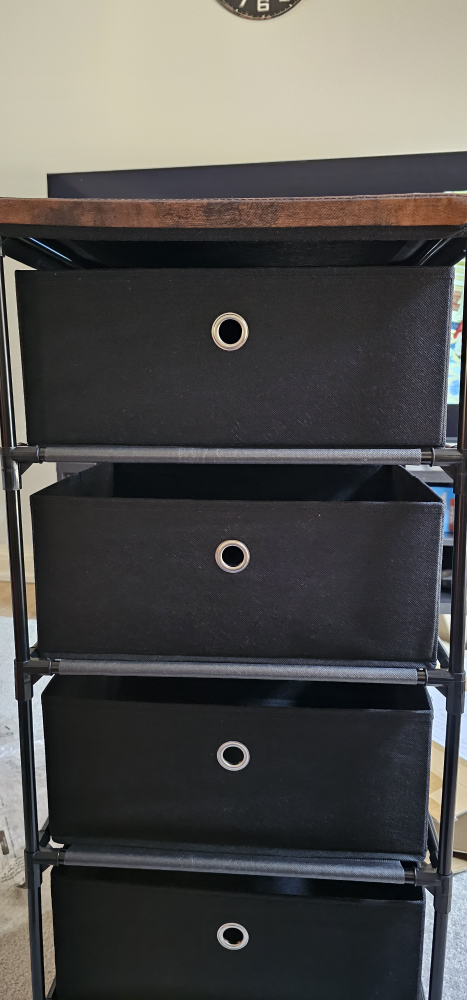 Furniture Storage Dresser with 4 Fabric Drawers for Closets thumbnail