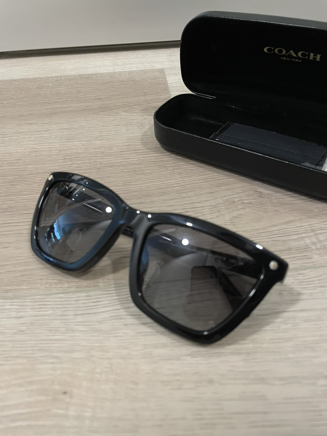 COACH Grey Gradient Plastic Sunglasses image indicator(2)