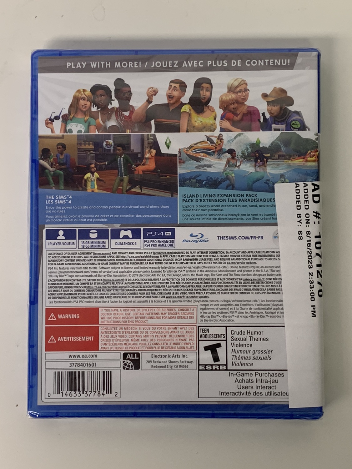 The Sims 4 Plus Island Living Bundle - PS4 - New & Unopened - photo 2