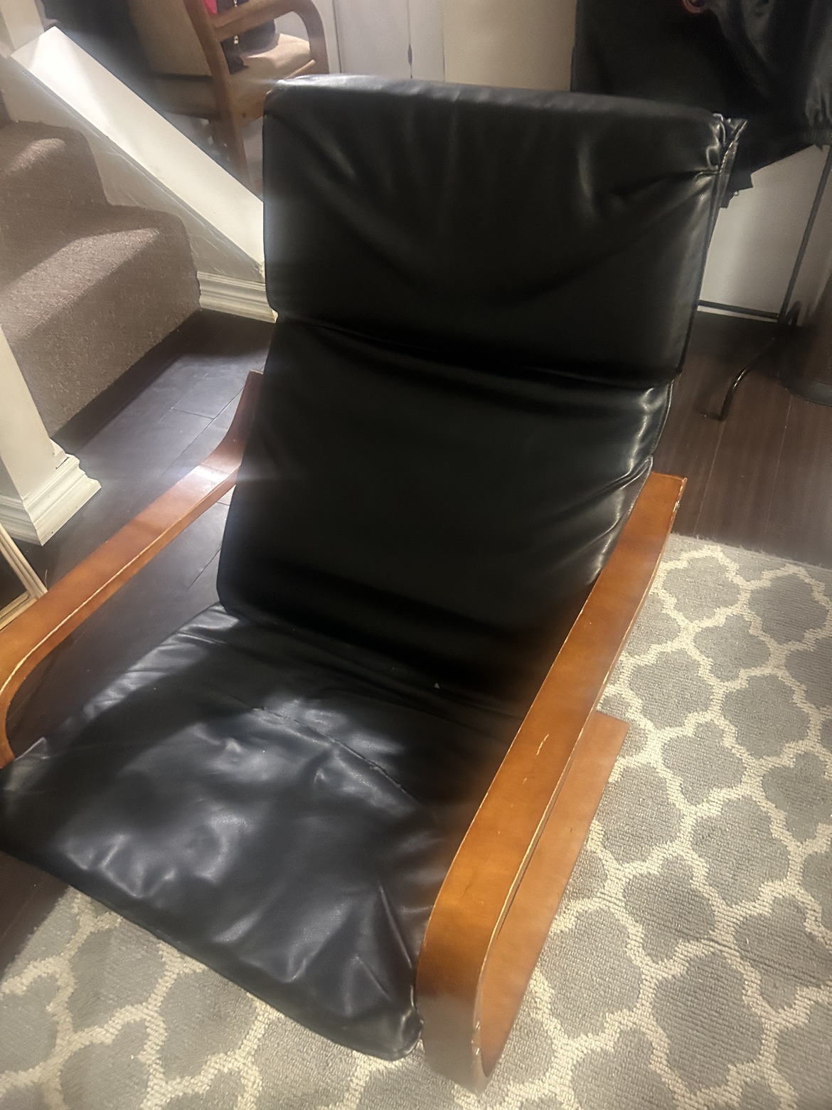 Black leather chair