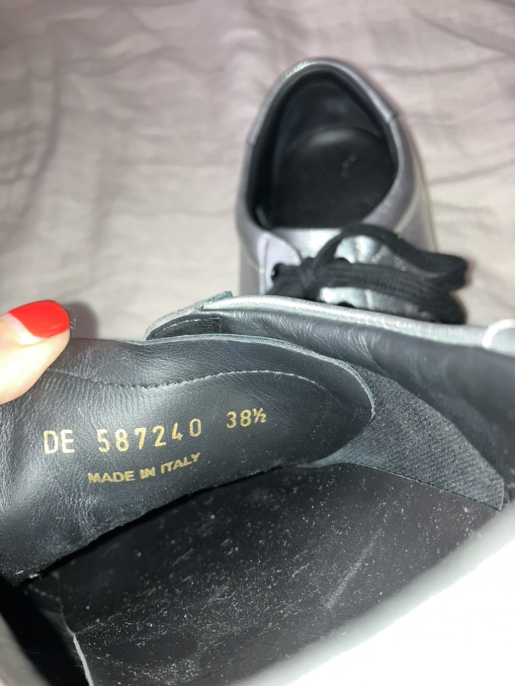 Saint Laurent YSL silver classic court sneakers size 38.5 image indicator(4)