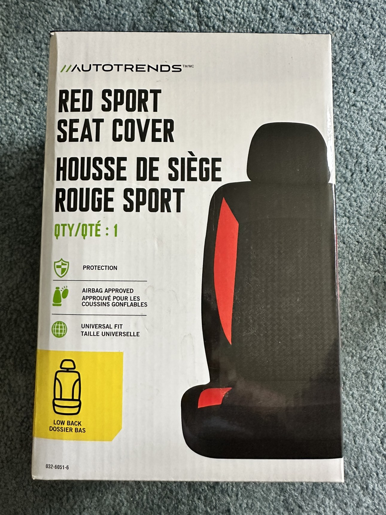 Red Sport Seat Cover for car thumbnail