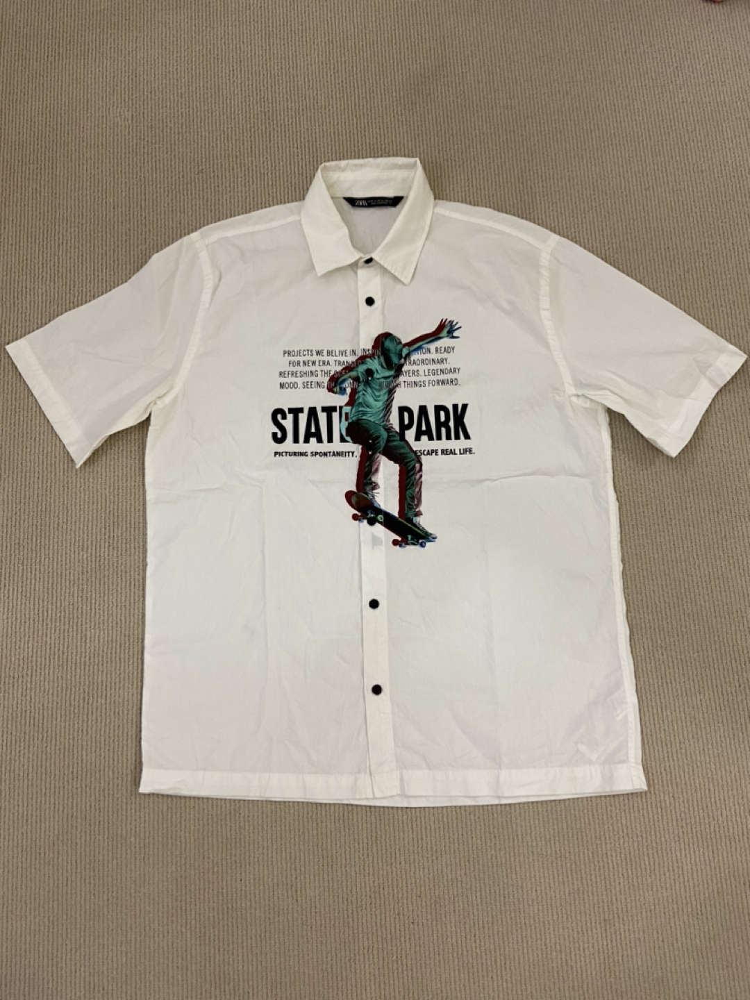 Men’s Zara Short Sleeve Shirt Size Large