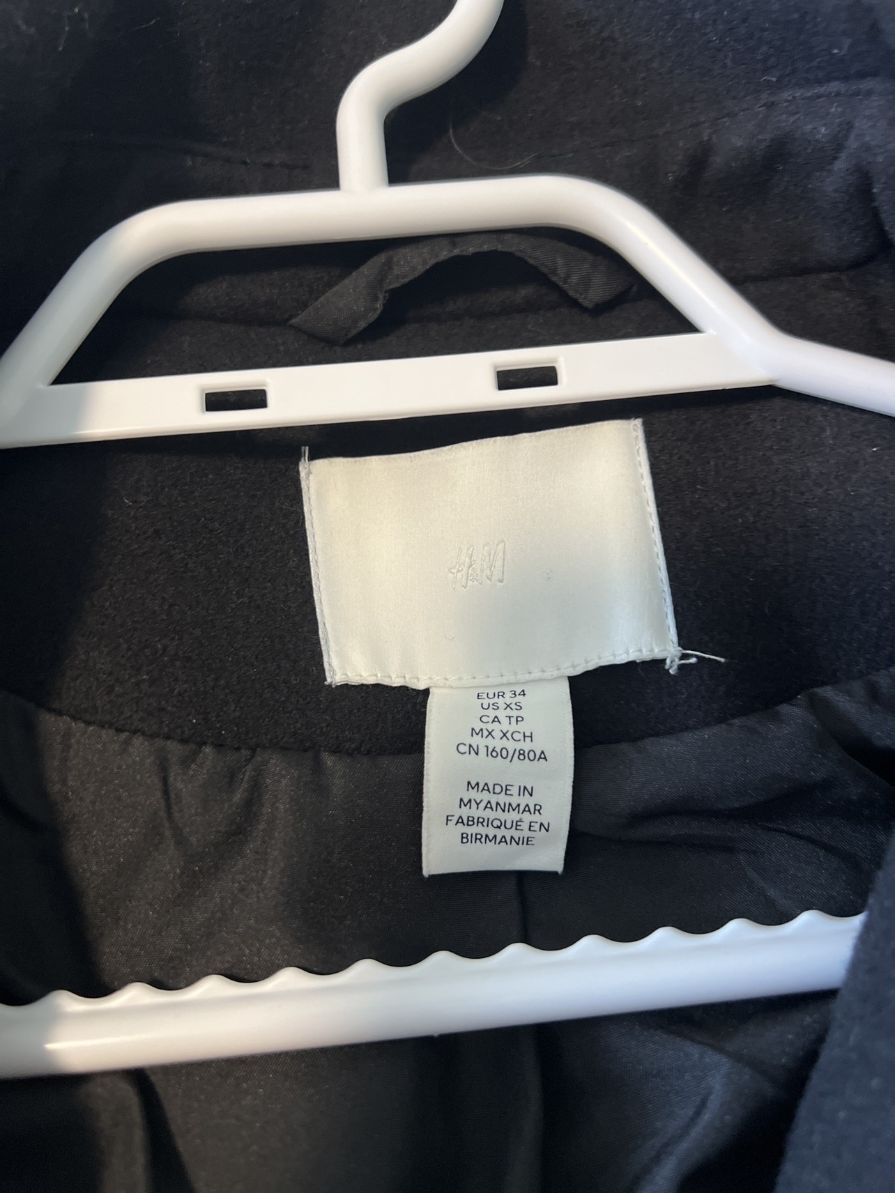 H&M Black Pea Coat - photo 2