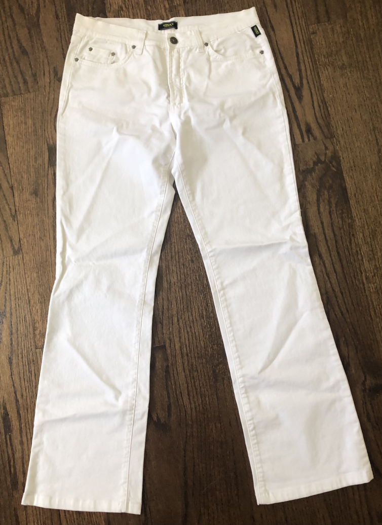 Vintage Versace White Jeans For Women size 29 image indicator(2)