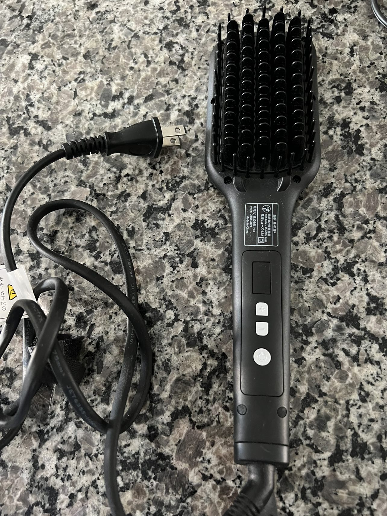 Salonia Straight Heat Brush Black Overseas Compati - photo 5