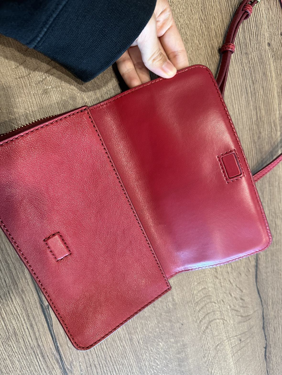 Fossil Crossbody Red Leather Bag - photo 3