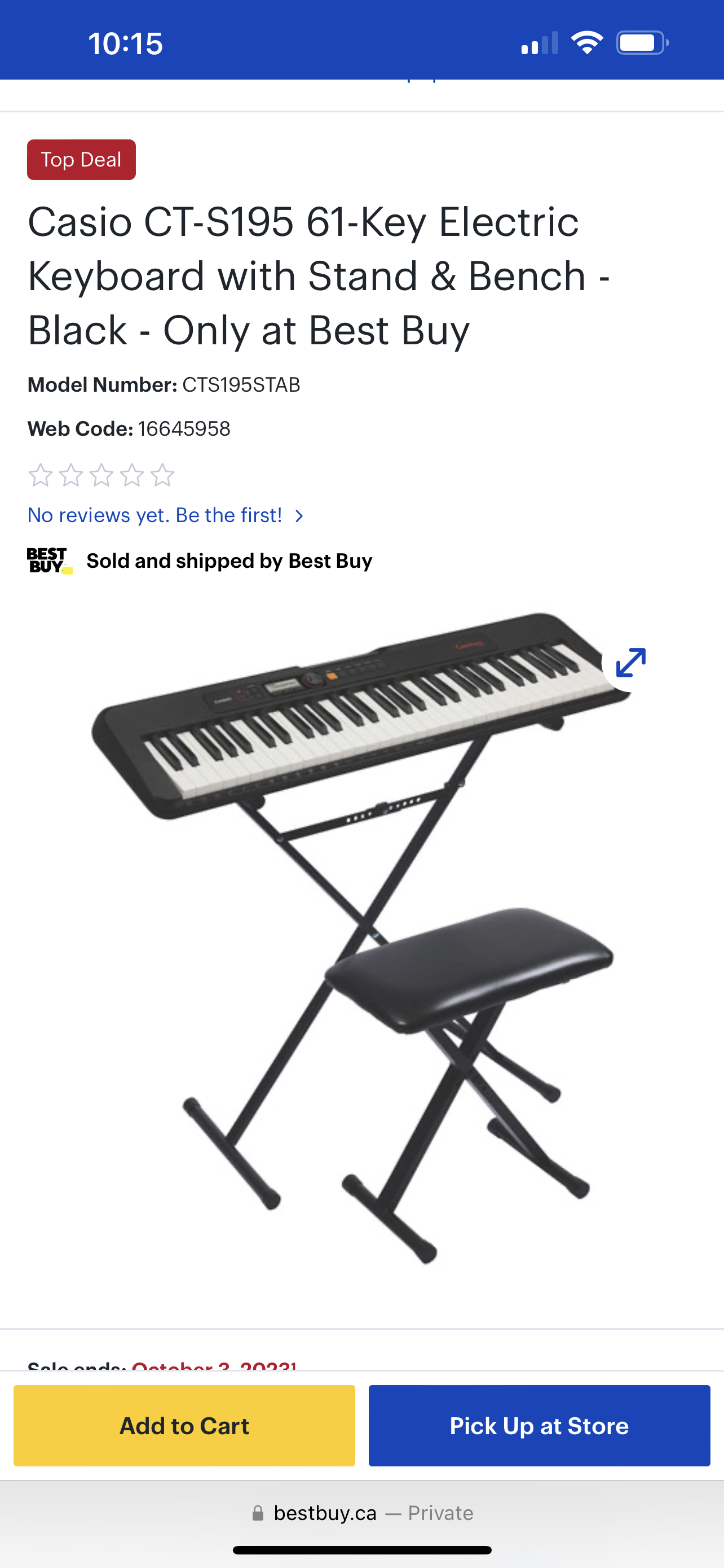 Casio CT-S195 61-Key Electric Keyboard with Stand & Bench - photo 5