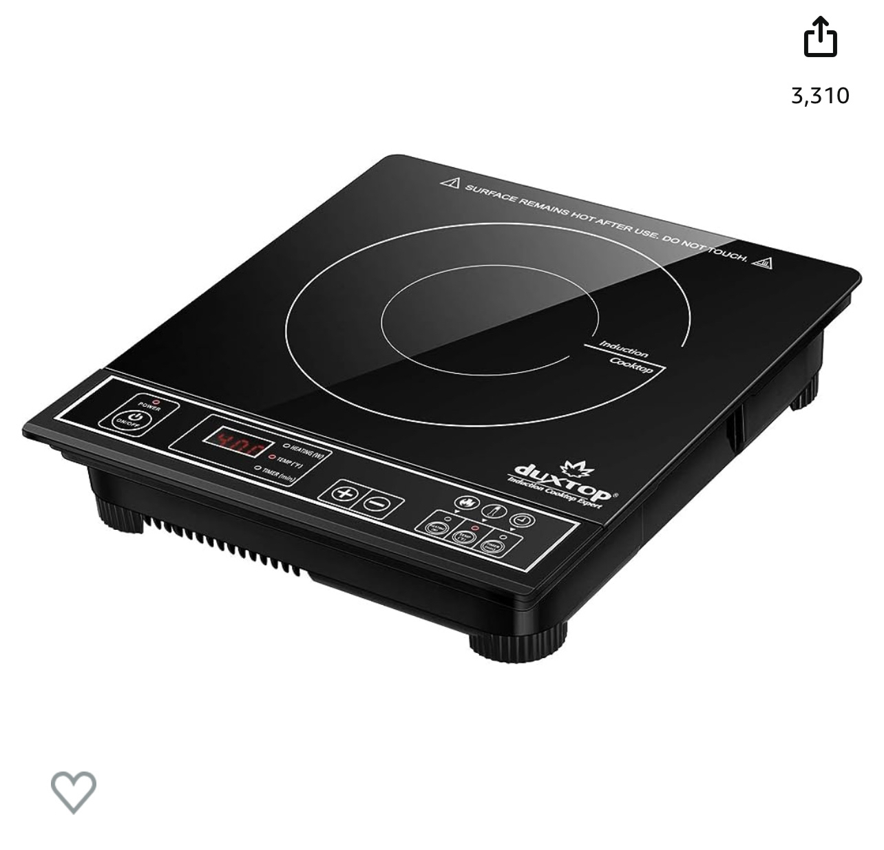Duxtop 1800W Portable Induction Cooktop