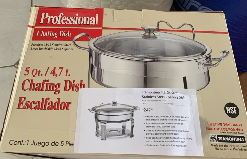 Professional 5 QT Chafing Dish *BNIB* image indicator(5)