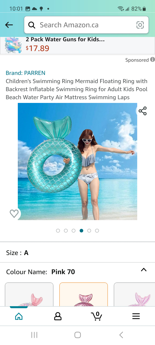 Backrest Mermaid Swimming Ring image indicator(2)