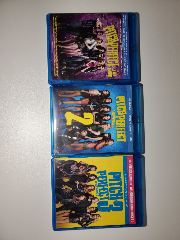 Pitch Perfect series 3 blu ray and DVD thumbnail