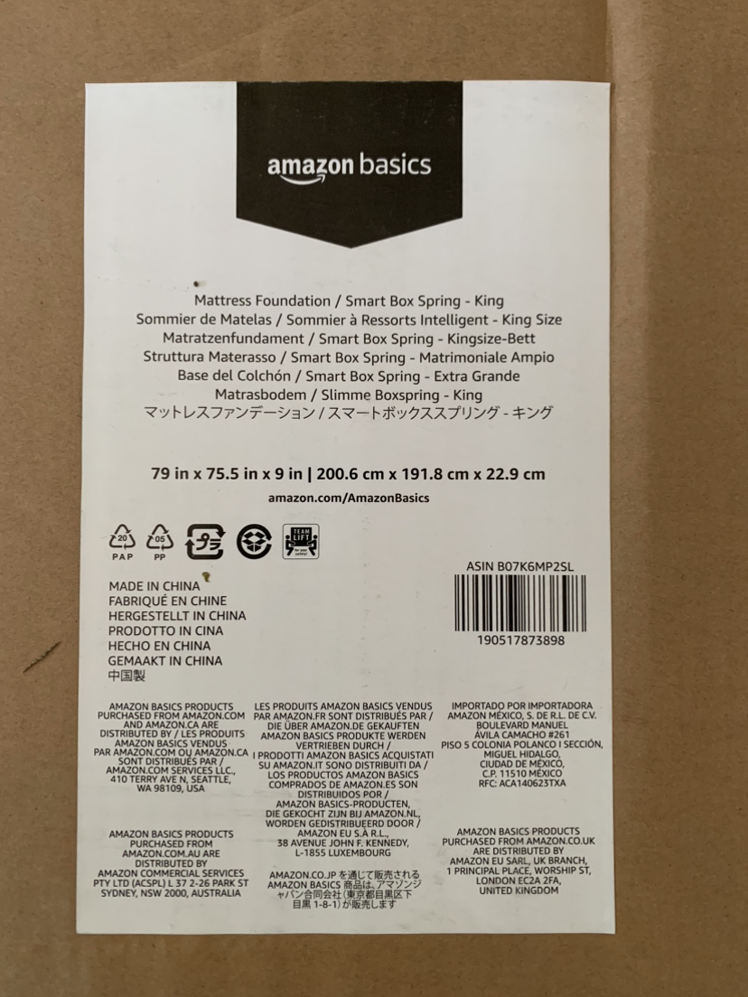 Amazon Basics Mattress Foundation / Smart Box Spring - King Size - photo 5