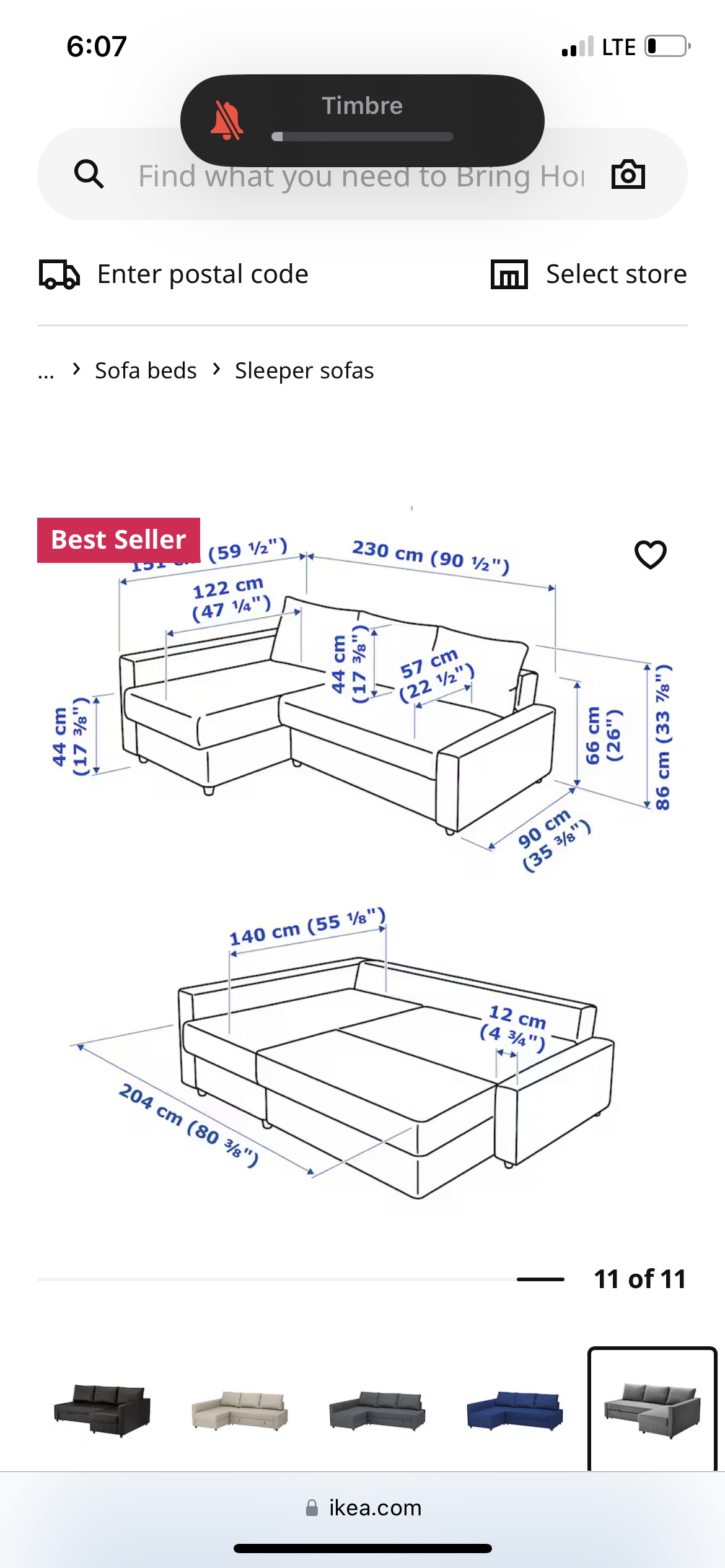 IKEA Friheten corner sofabed - photo 5