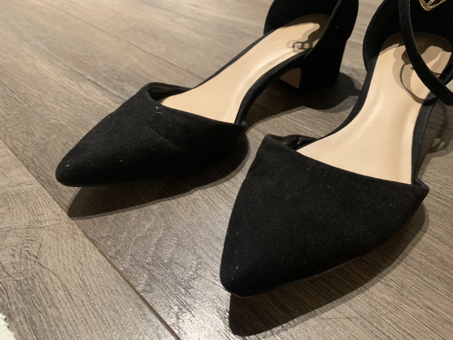 Ankle Strap heeled sandal Black heel thumbnail