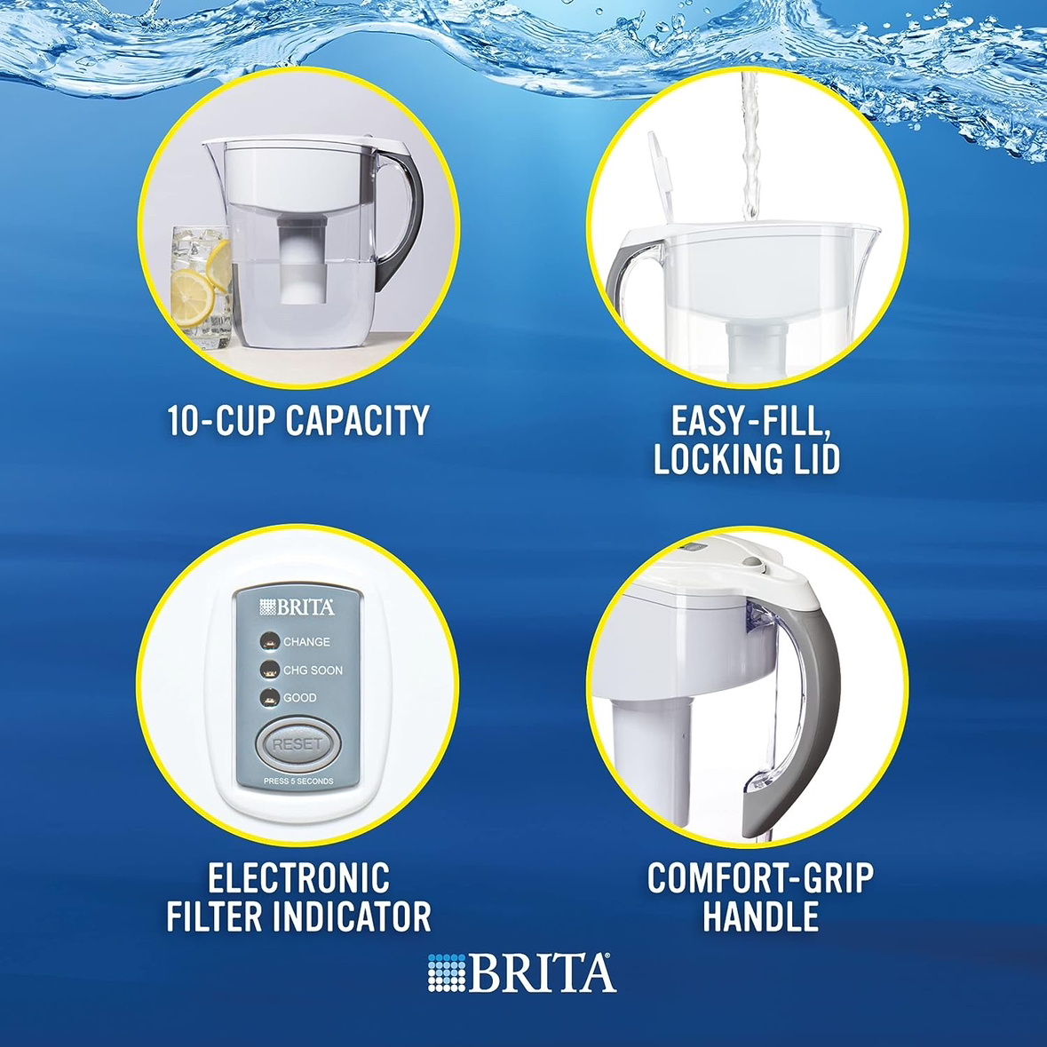 Brita Grand Water Pitcher with 3 filters - photo 4