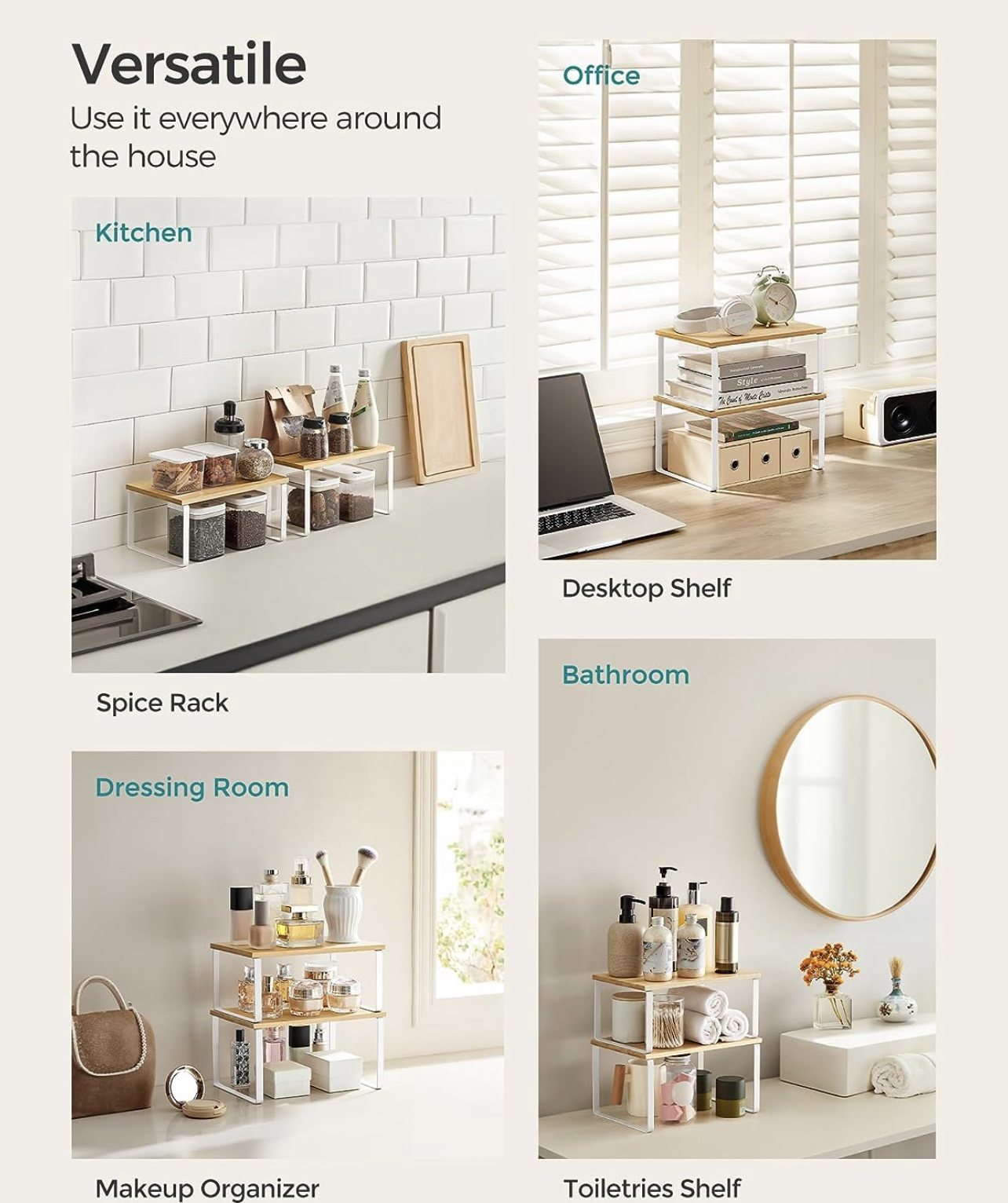 SONGMICS Cabinet Organizer Shelf - photo 3