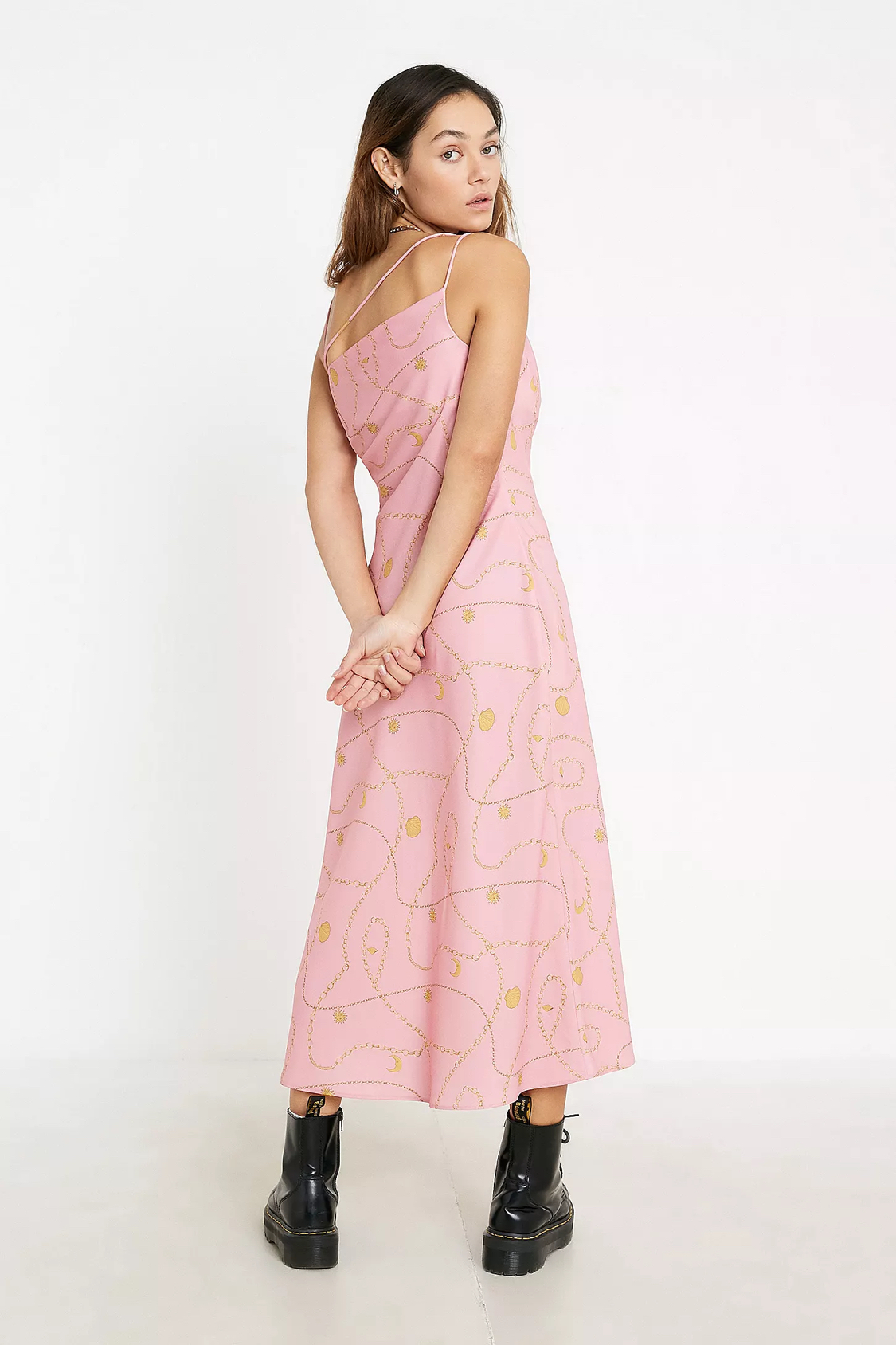 Finders Keepers Pink Chain Slip Midi Dress - photo 4