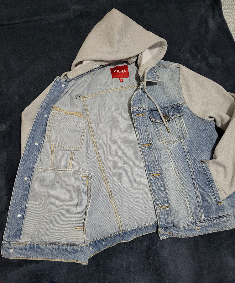 Denim hooded jacket - photo 3