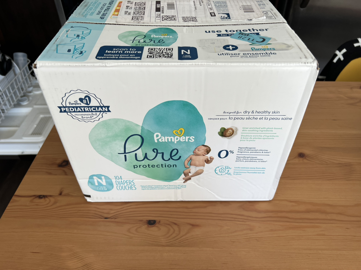 Pampers pure diaper size N