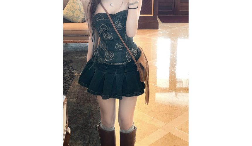 BNWT Denim Skirt and Top