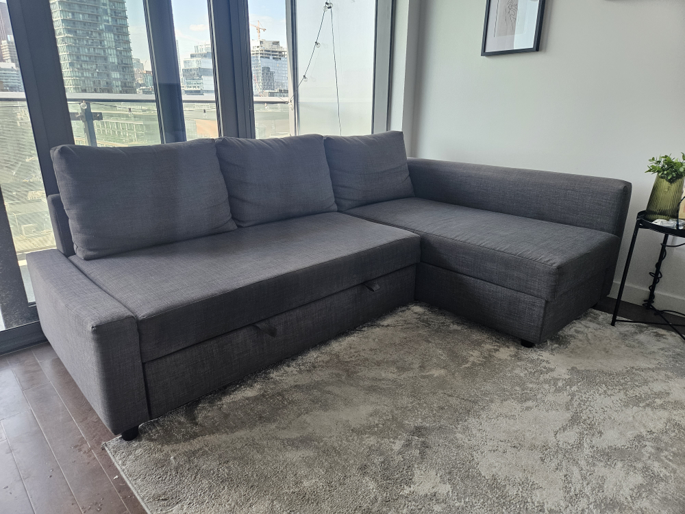 FRIHETEN IKEA SOFA COUCH PULLOUT BED LSHAPE - photo 3