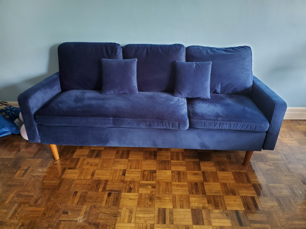 sofa with movable pouffe - photo 3