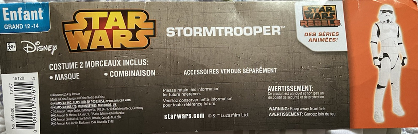 The Star Wars Kids' Stormtrooper Costume Sz L - photo 5
