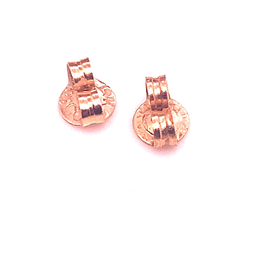 14k YG 8MM pink freshwater pearl earrings image indicator(8)